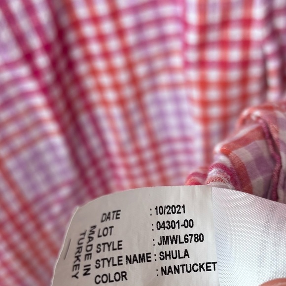 Johnnie O Shula Button Down Long Sleeve Shirt In Nantucket Gingham Men’s Sz XL - Picture 7 of 7